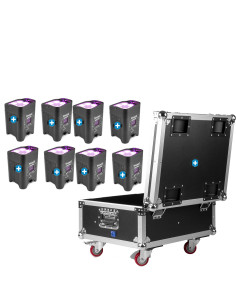 Pack 8x BeamZ BBP96 Batería + Flightcase Carga | Uplighting Profesional RGBAW-UV