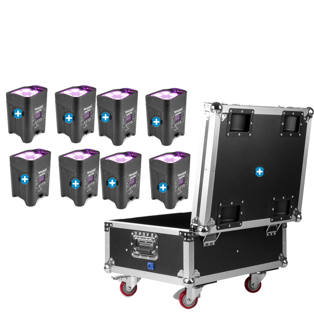 Pack 8x BeamZ BBP96 Batería + Flightcase Carga | Uplighting Profesional RGBAW-UV