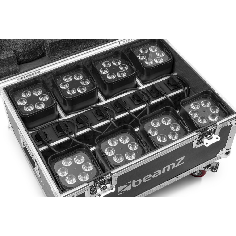 Pack 8x BeamZ BBP96 Batería + Flightcase Carga | Uplighting Profesional RGBAW-UV