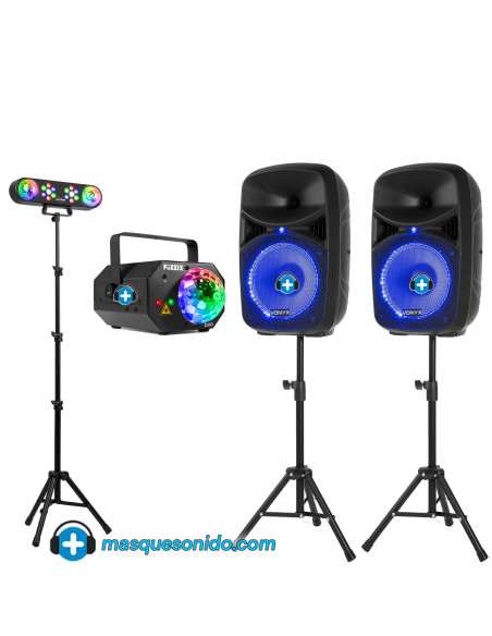 Pack Sonido Fiesta Casa 600W + Luces Láser y LED | Envío 24-48h