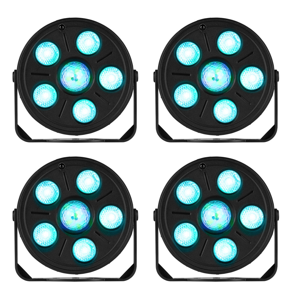 Pack Fiesta DJ Starter Kit PRO -  Equipo Modular 800W Max + Mesa Mezclas Bluetooth + Set Iluminación Full-Party