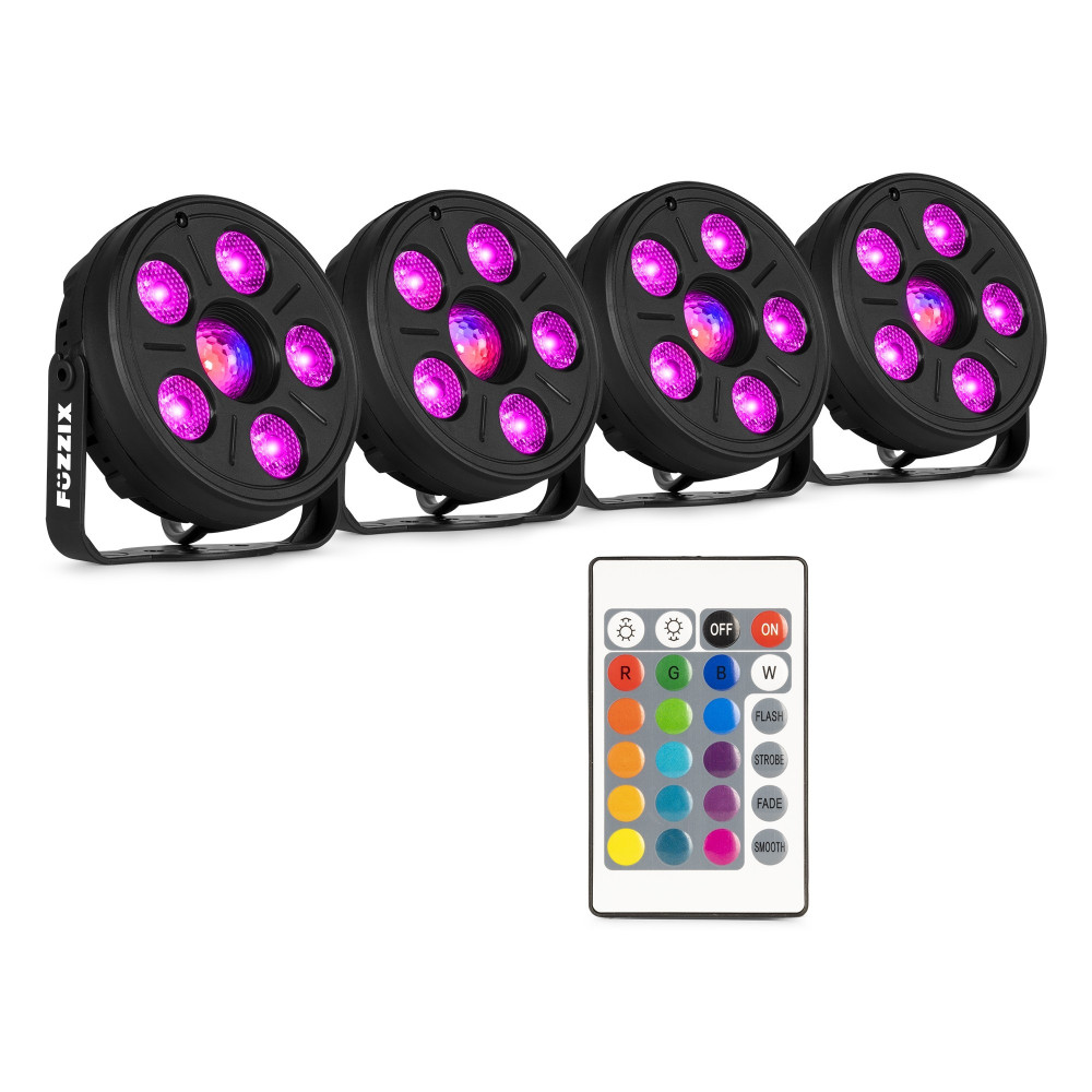 Pack Fiesta Light Storm - Altavoces 10" + 4 Efectos Luz y UV