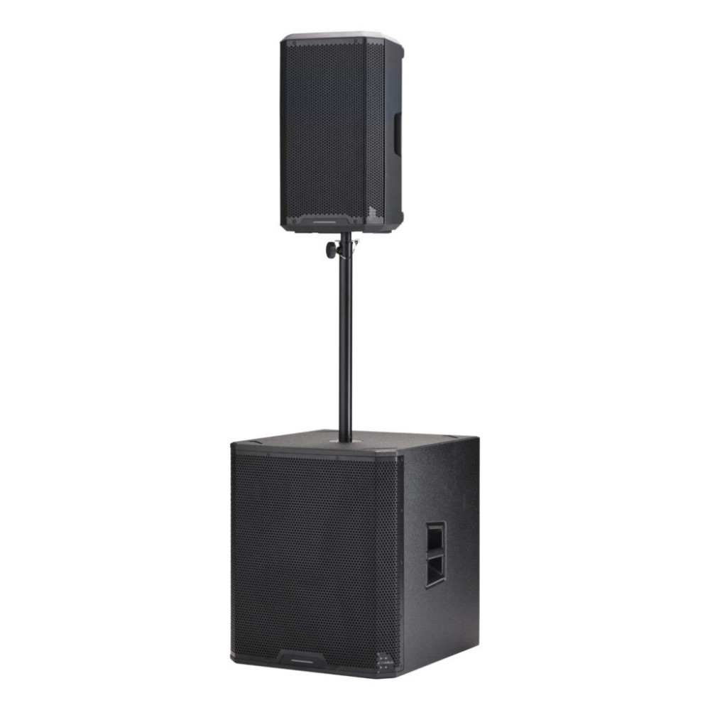Imagen Ambiente/Uso: Sistema de sonido PA con subwoofer Audiophony para eventos.
