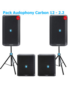 Pack sonido  Audiophony Carbon 2.2 | 2x12" + 2x18" + Soportes 2