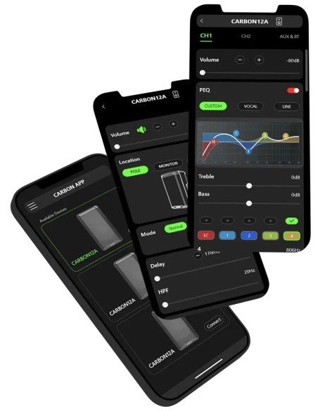 Pack sonido  Audiophony Carbon 2.2 | 2x12" + 2x18" + Soportes