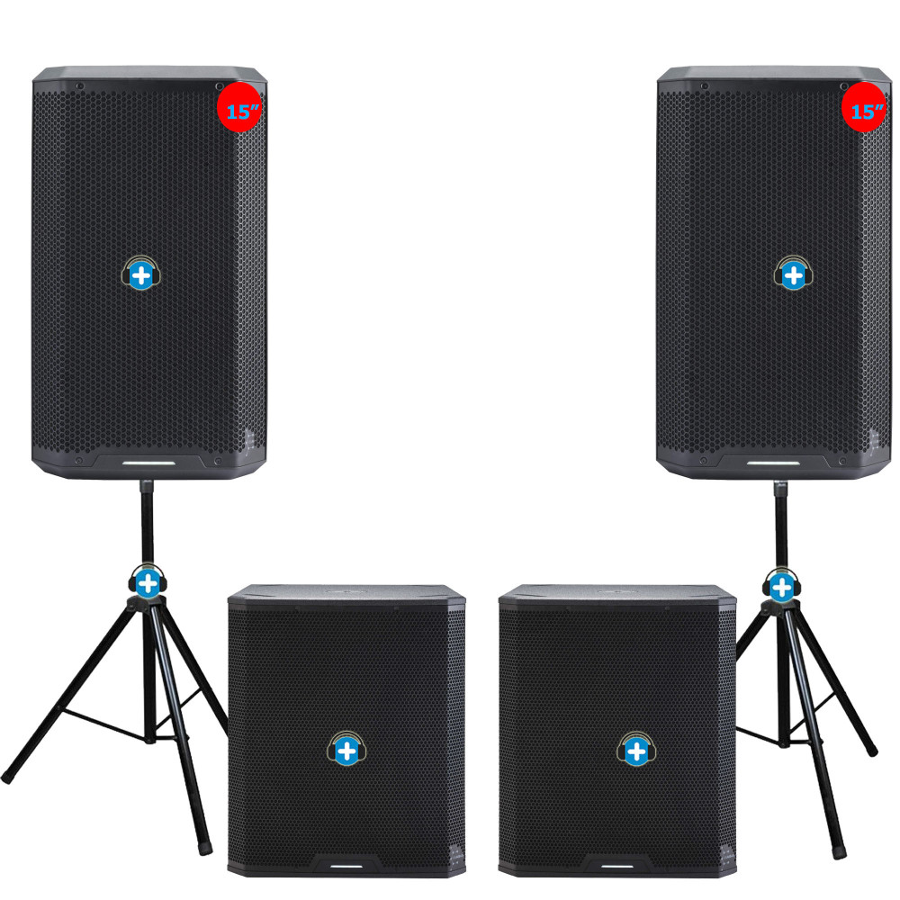 Equipo Sonido DJ Profesional 2.2 | 2x15" + 2x18" Audiophony Carbon
