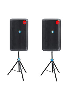 Altavoz: Altavoz activo profesional Audiophony Carbon 12A vista frontal rejilla