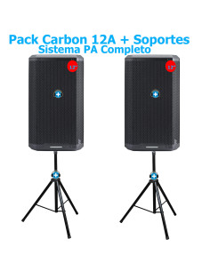 Altavoz: Altavoz activo profesional Audiophony Carbon 12A vista frontal rejilla 2