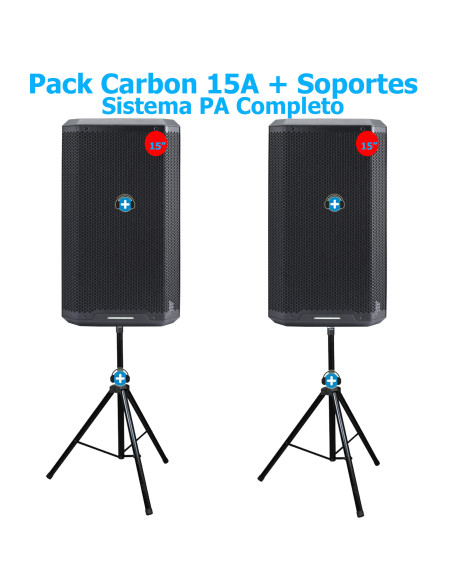 Pack: Pack oferta pareja altavoces 15 pulgadas y soportes de seguridad.