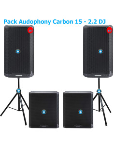 Equipo de sonido 2.1 con 2 altavoces 15 pulgadas y Subwoofer de 18 pulgadas de la serie Carbon, 2