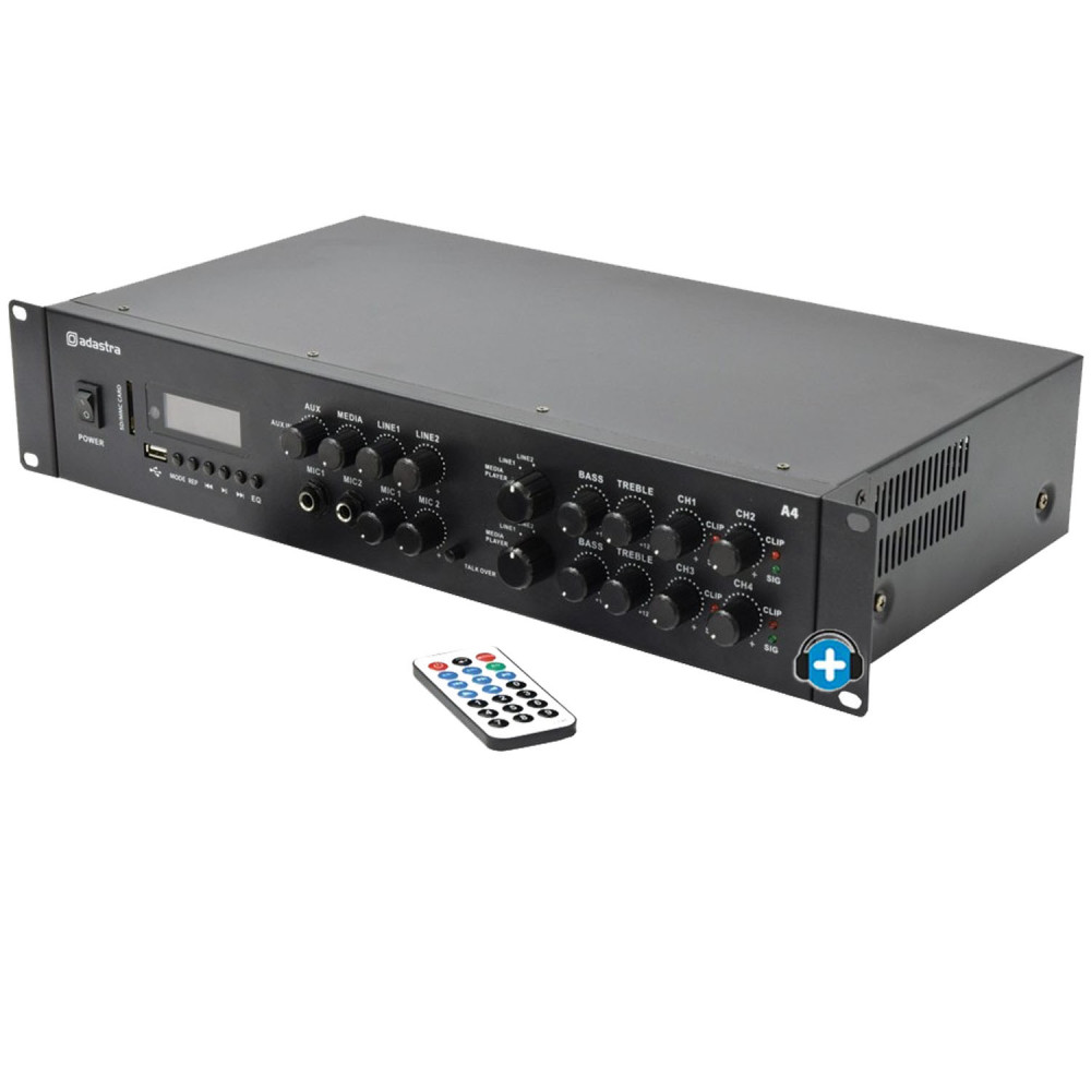 Adastra A4 Amplificador multicanal profesional 4 x 200W RMS