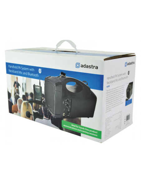Adastra H25B Equipo Portátil con Batería, Micrófono, USB, FM y Bluetooth