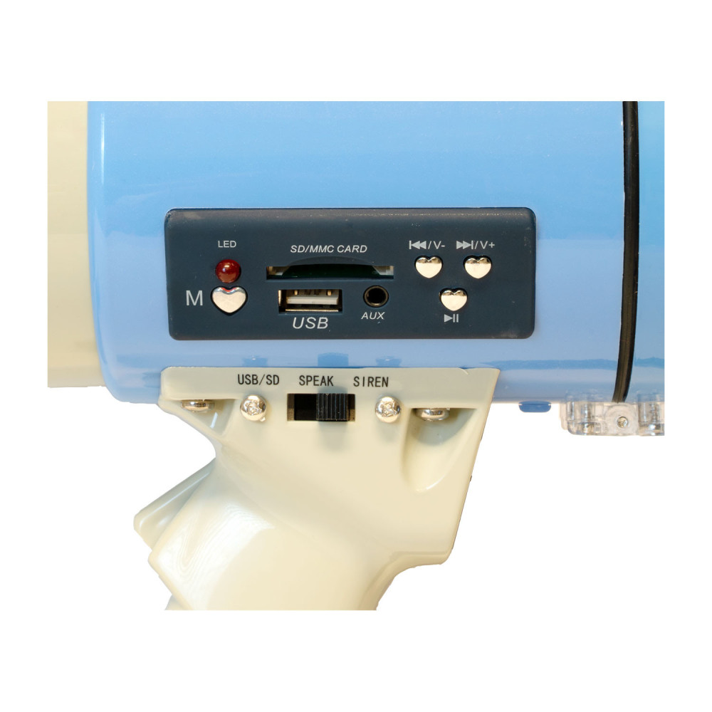 LTC  MEGA60USB MEGAFONO 60W CON SIRENA Y PUERTO USB/SD