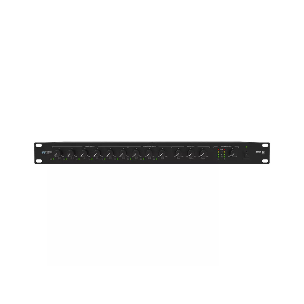 Work Pro MMX 62 MKII Mezclador analógico. 6 canales micro/línea