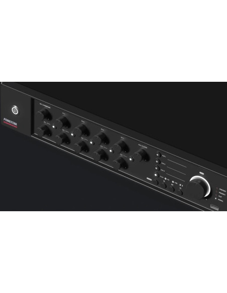 Fonestar MAX-600Z - Amplificador Megafonía Class D 600W RMS con 5 Zonas e Hilo Musical