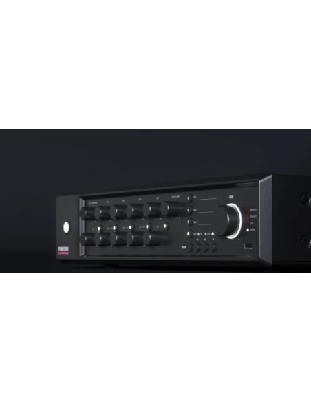 Fonestar MAX-600Z - Amplificador Megafonía Class D 600W RMS con 5 Zonas e Hilo Musical