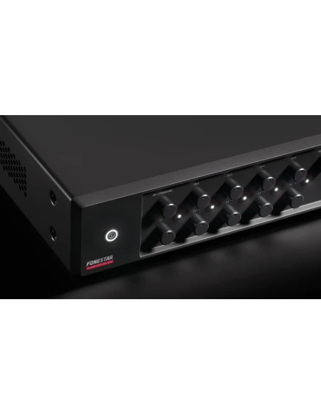 Fonestar MAX-600Z - Amplificador Megafonía Class D 600W RMS con 5 Zonas e Hilo Musical