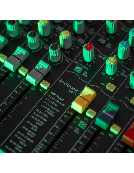 Citronic CMC-14 Mesa de mezclas 14 entradas con DSP y Reproductor USB/PC/BT