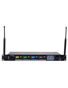 CITRONIC TU4-N Sistema Inalámbrico UHF Sintonizable PLL de 4 Canales con Transmisores de Petaca y Micrófonos de Diadema y Solapa 2