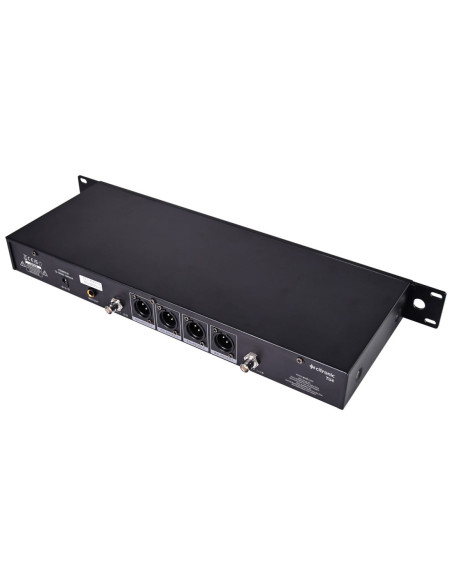 CITRONIC TU4-N Sistema Inalámbrico UHF Sintonizable PLL de 4 Canales con Transmisores de Petaca y Micrófonos de Diadema y Solapa