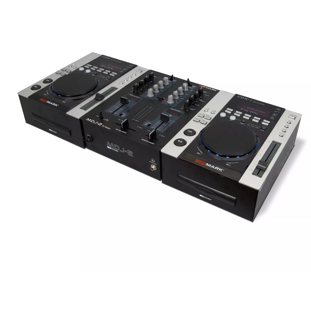 Mark, DJ BOX Set DJ. Mezclador de 2 canales + 2 reproductores CD