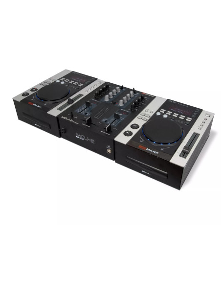 Mark, DJ BOX Set DJ. Mezclador de 2 canales + 2 reproductores CD