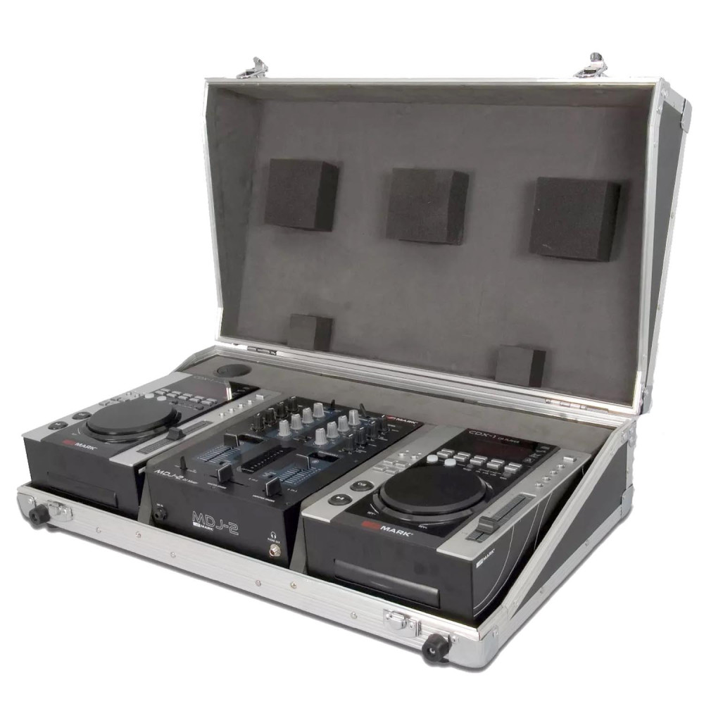 Mark, DJ BOX Set DJ. Mezclador de 2 canales + 2 reproductores CD