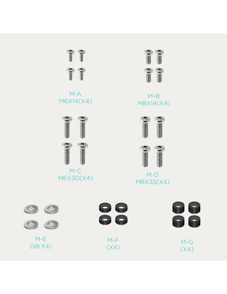 Tooq FS1886M-B Soporte suelo ruedas Hera 37-86