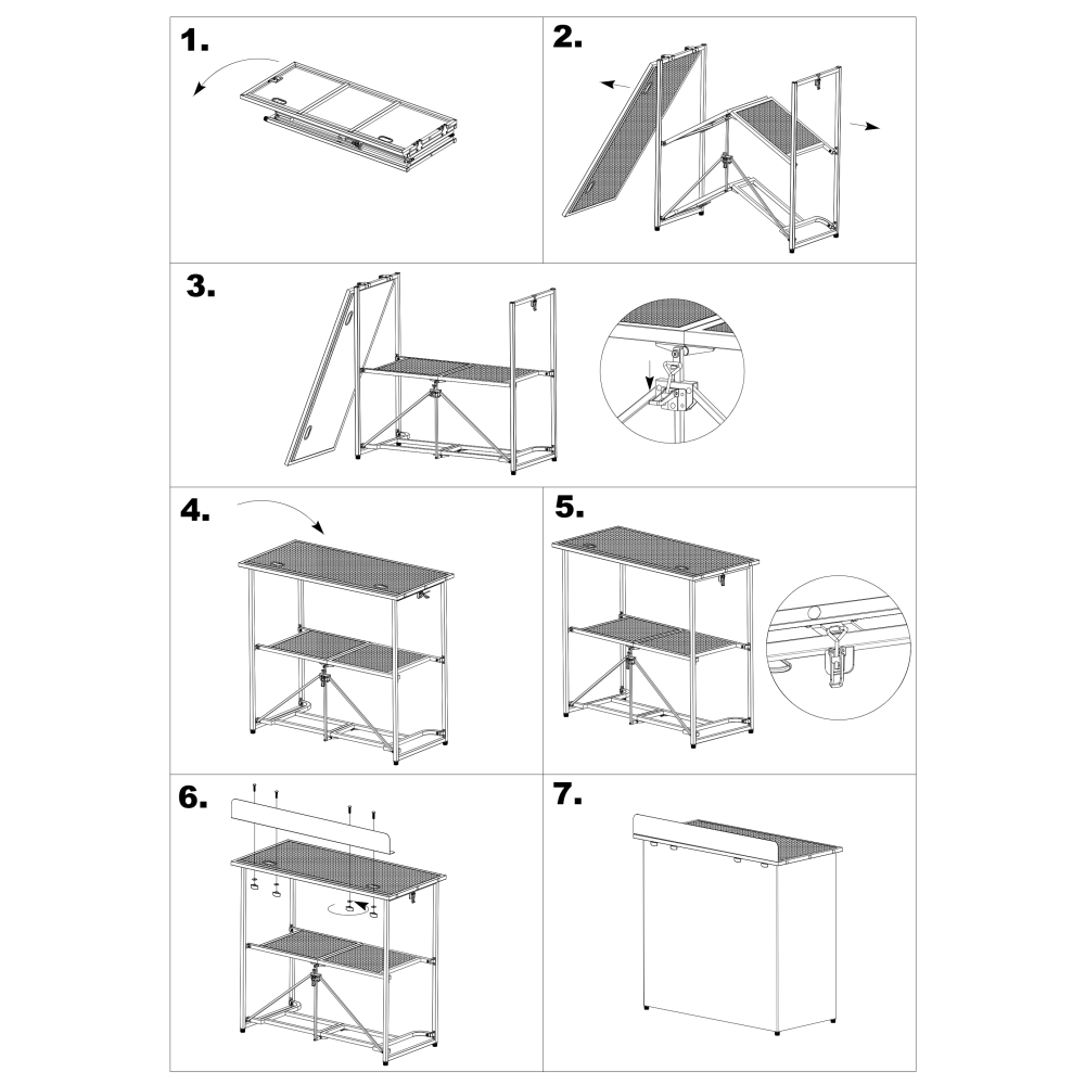 Vonyx DBF105 – Cabina DJ plegable de 1 metro con fundas lycra y bolsa de transporte