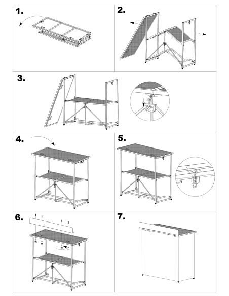 Vonyx DBF105 – Cabina DJ plegable de 1 metro con fundas lycra y bolsa de transporte