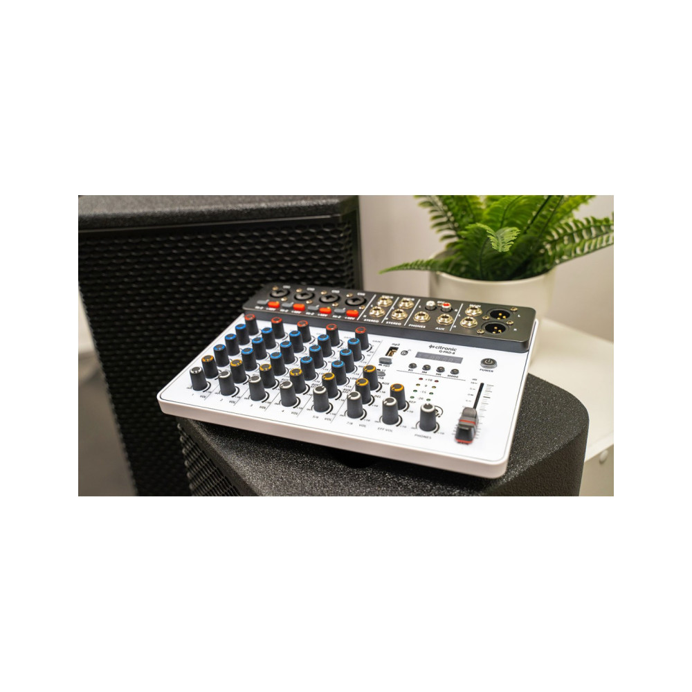 CITRONIC Q-PAD-8 Mezclador con Interface de audio USB y Bluetooth