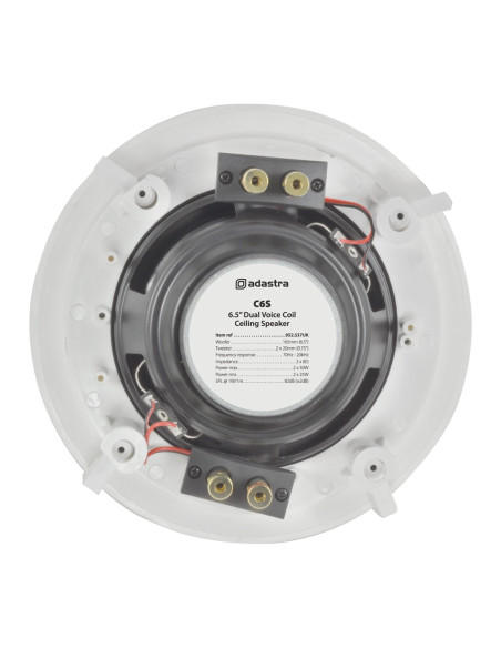 Adastra C6S Altavoz de Techo 6,5" Doble Bobina y Doble Tweeter