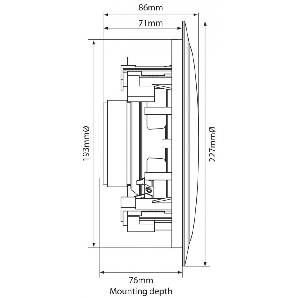 Adastra C6S Altavoz de Techo 6,5" Doble Bobina y Doble Tweeter