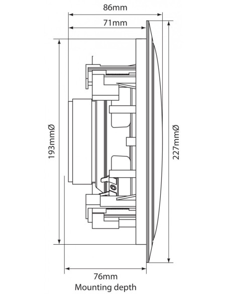 Adastra C6S Altavoz de Techo 6,5" Doble Bobina y Doble Tweeter