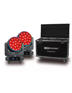 MARK 2x MOVILED 1940 S Flightcase | 2 cabezas móviles Wash 19x40W