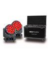 MARK 2x MOVILED 1940 S Flightcase | 2 cabezas móviles Wash 19x40W