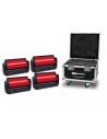 MARK 4x MINI SIDERAL 600 RGB Flightcase | Pack 4 efectos flash LED DMX
