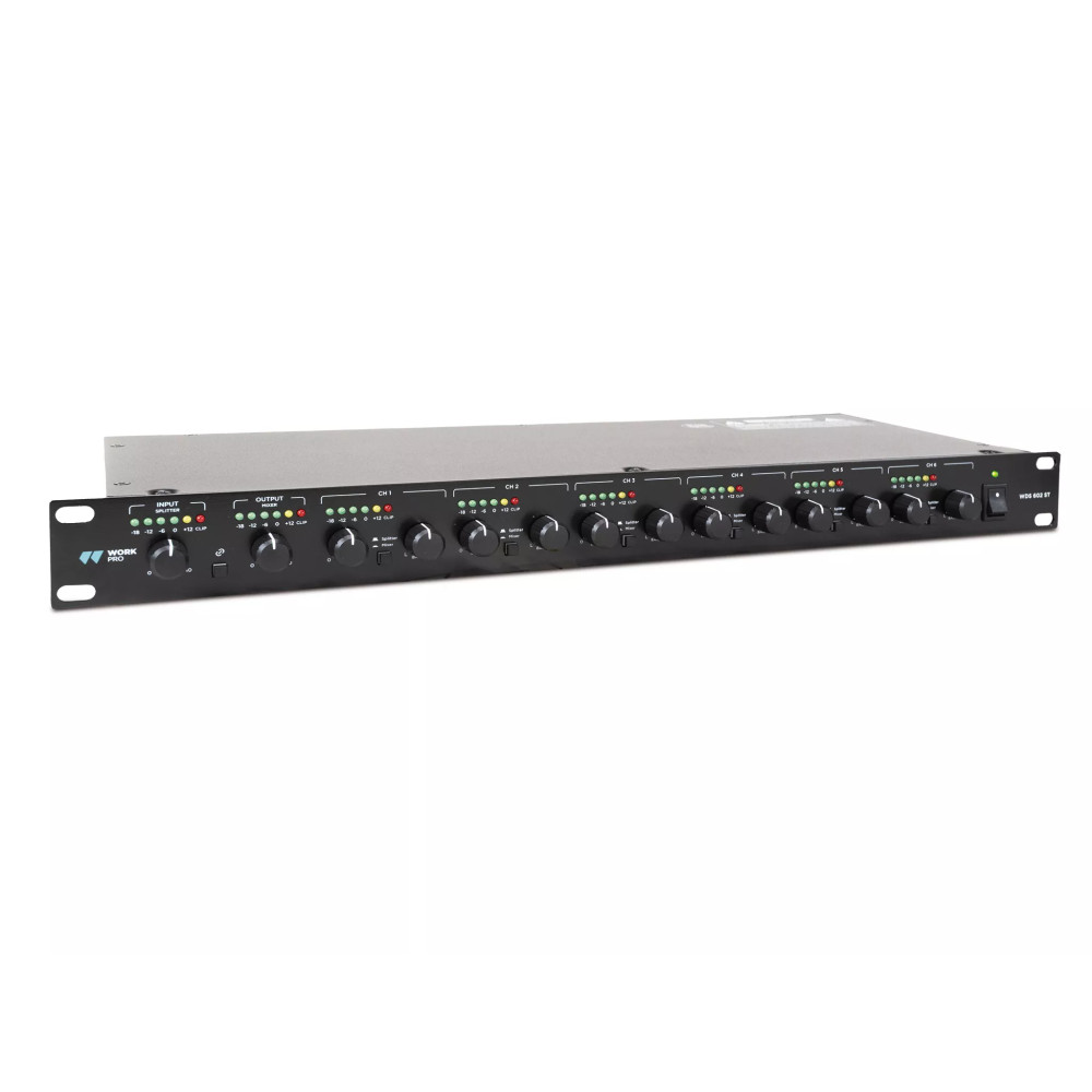 WDS 602 ST | Mezclador Splitter Rack 19" 2 Entradas 6+2 Salidas