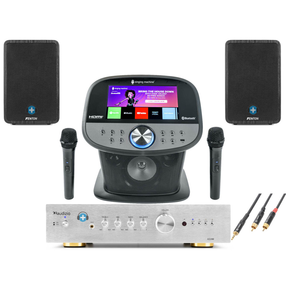 Pack Singing Machine ISM9011 Home Edition con Amplificador HiFi y Altavoces
