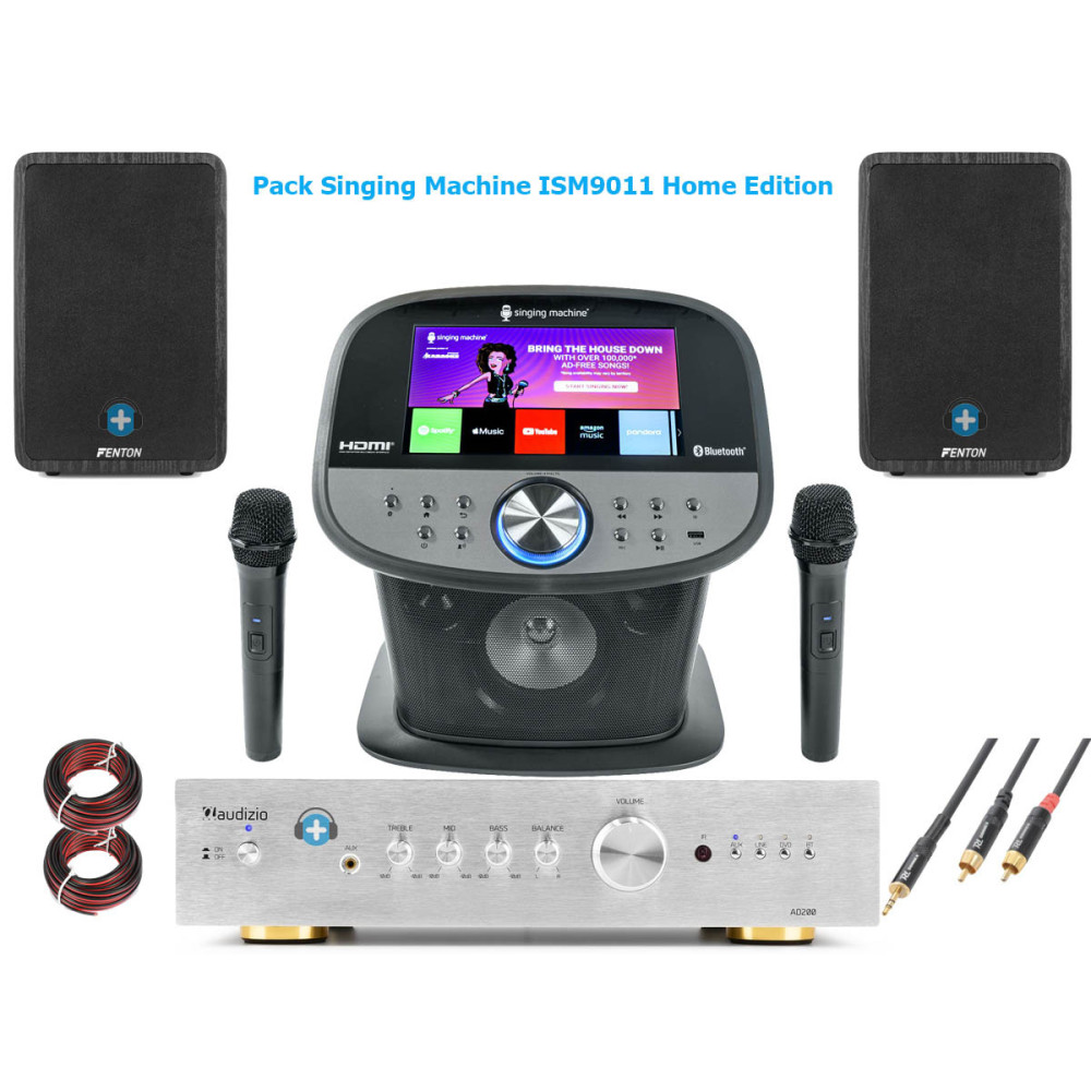Pack Singing Machine ISM9011 Home Edition con Amplificador HiFi y Altavoces