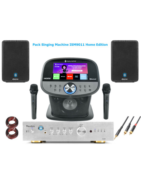 Pack Singing Machine ISM9011 Home Edition con Amplificador HiFi y Altavoces