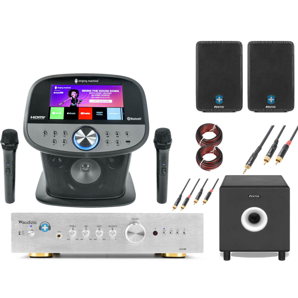 Pack Singing Machine ISM9011 Home Edition 2.1 con Amplificador HiFi y Subwoofer