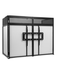 Vonyx DB6 Pro Cabina DJ Plegable con Soporte TV 2