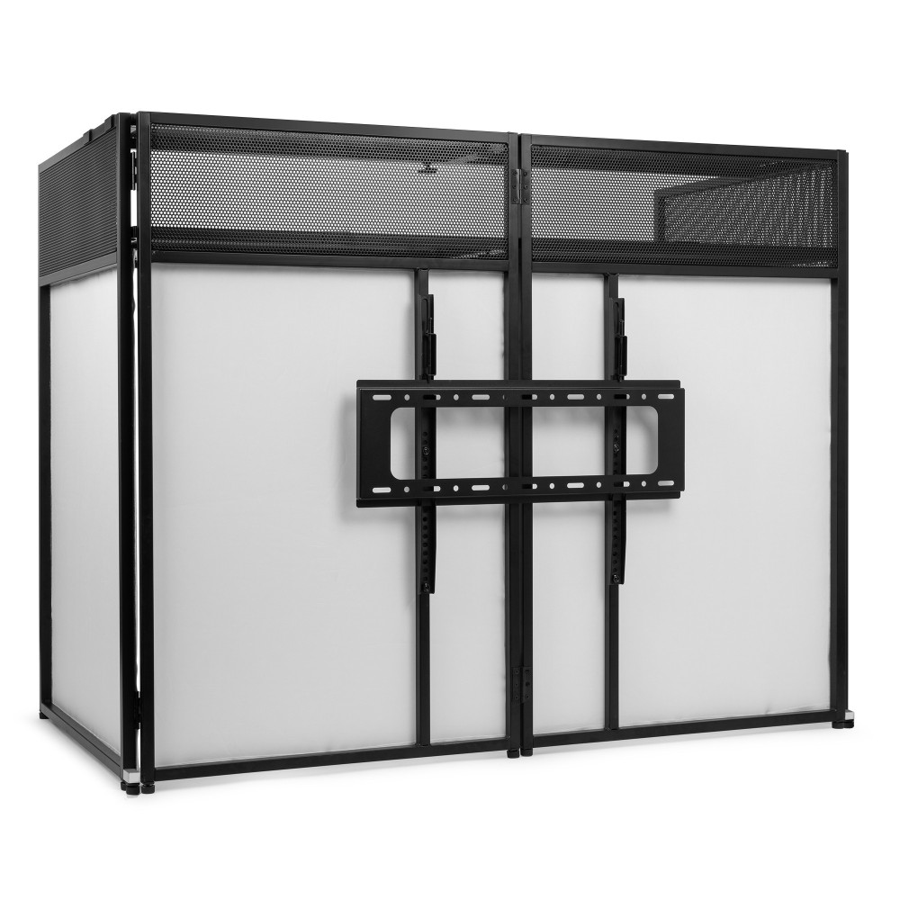 Vonyx DB6 Pro Cabina DJ Plegable con Soporte TV