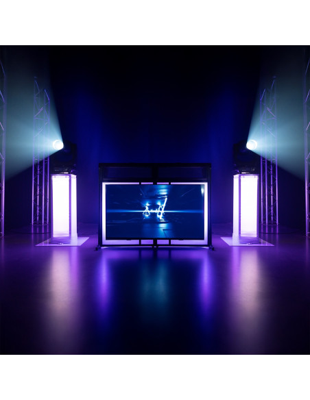 Vonyx DB6 Pro Cabina DJ Plegable con Soporte TV