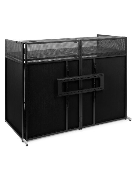 Vonyx DB6 Pro Cabina DJ Plegable con Soporte TV