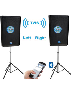Pack Seven SV12APRO-TWS Medium con 2 Altavoces Activos de 12" y Soportes