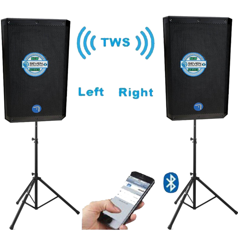 Pack Seven SV12APRO-TWS Medium con 2 Altavoces Activos de 12" y Soportes