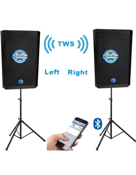 Pack Seven SV12APRO-TWS Medium con 2 Altavoces Activos de 12" y Soportes