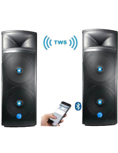 Seven Sound Vector 4000W con 2 Altavoces Activos Doble 15"